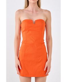 Женское мини-платье без рукавов endless rose, оранжевый
