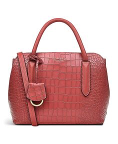 Маленькая сумка-портфель Liverpool Street 2.0 из искусственной крокодиловой кожи с верхом на молнии Radley London, красный