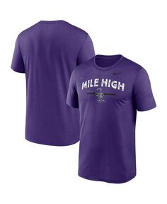 Мужская фиолетовая футболка Colorado Rockies Local Legend Nike, фиолетовый