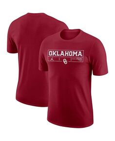 Мужская малиновая футболка Oklahomaooners Wordmark Stadium Nike, красный