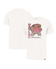 Мужская кремовая футболка с эффектом потертости Maryland Terrapins Phase Out Franklin &apos;47 Brand, тан/бежевый