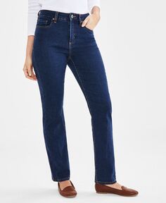 Женские джинсы прямого кроя с высокой посадкой, стандартной, короткой и длинной длины Style &amp; Co, цвет Fortress