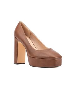 Женские туфли-лодочки Ryla на блочном каблуке New York &amp; Company, коричневый