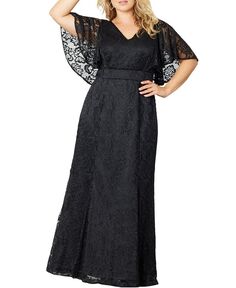 Женское кружевное вечернее платье больших размеров «Герцогиня» Kiyonna, черный