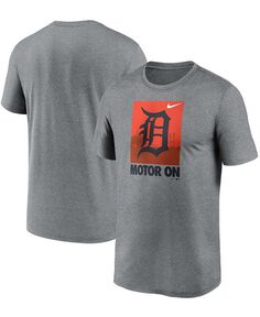 Мужская серая футболка с логотипом Detroit Tigers Legend Legend Nike, серый