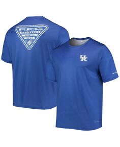 Мужская футболка Royal Kentucky Wildcats Terminal Tackle Omni-Shade Columbia, синий