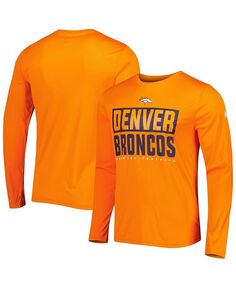 Мужская оранжевая футболка с длинным рукавом Denver Broncos Joint Authentic Offsides New Era, оранжевый