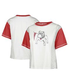 Женская белая рваная футболка Georgia Bulldogs Vault Premier Tilda &apos;47 Brand, белый
