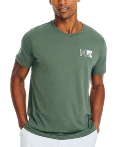 Мужская футболка классического кроя с графическим логотипом Sailing Club Nautica, зеленый
