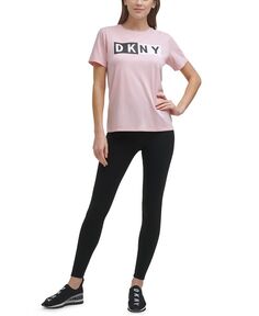 Женская футболка с логотипом DKNY, розовый