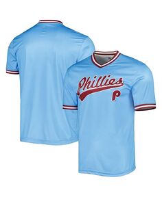 Мужская голубая футболка команды Philadelphia Phillies Cooperstown Collection Team Stitches, синий