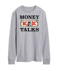 Мужская футболка с длинным рукавом ACDC Money Talks AIRWAVES, серый