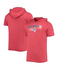 Мужская красная футболка с капюшоном New England Patriots Team с начесом New Era, красный