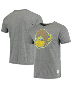 Мужская серая футболка UCLA Bruins с винтажным логотипом Tri-Blend Original Retro Brand, серый