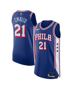 Мужская аутентичная майка Joel Embiid Royal Philadelphia 76ers — Icon Edition Nike, синий