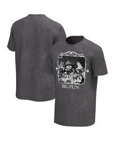 Мужская угольная футболка с мытым рисунком Big Pun Frame Philcos, серый