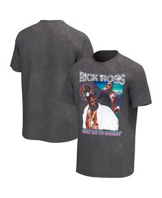 Мужская темно-серая футболка с графическим рисунком Rick Ross Collage Philcos, серый
