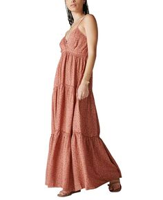 Женское многоуровневое платье макси с принтом пейсли Lucky Brand, мультиколор