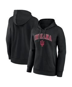 Женские фирменные черные толстовки с капюшоном Indiana Hoosiers Evergreen Campus Pullover Hoodie Fanatics, черный