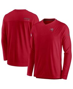 Мужская красная футболка с длинным рукавом Tampa Bay Buccaneers 2022 Sideline Coach Chevron Lock Up Performance Nike, красный