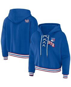 Женский синий пуловер с капюшоном на шнуровке New York Rangers WEAR by Erin Andrews, синий