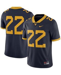 Мужская темно-синяя футболка West Virginia Mountaineers № 22 для домашней игры Nike, синий