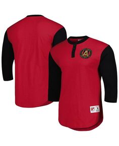 Мужская красная футболка с длинным рукавом Atlanta United FC Legendary Henley Mitchell &amp; Ness, красный