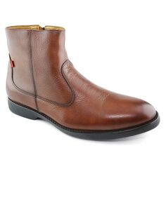 Мужские кожаные ботинки без шнуровки Montreal Ave с боковой молнией Marc Joseph New York, коричневый