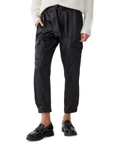 Женские блестящие брюки-карго с поясом Sanctuary, черный