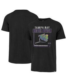 Мужская черная футболка Tampa Bay Rays Borderline Franklin &apos;47 Brand, черный
