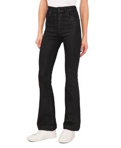 Женские джинсы-клеш с покрытием CeCe, черный