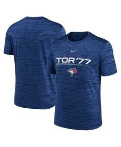 Мужская футболка Royal Toronto Blue Jays с надписью Velocity Performance Nike, синий