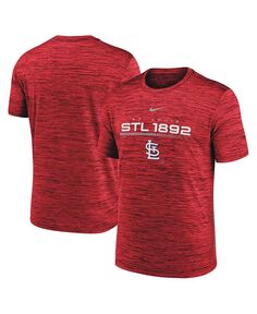 Мужская красная футболка St. Louis Cardinals с надписью Velocity Performance Nike, красный