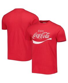 Мужская и женская красная рваная футболка Coca-Cola Brass Tacks American Needle, красный