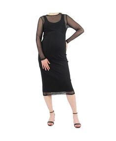 Черное платье для беременных Indigo Poppy, черный
