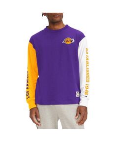 Мужская фиолетовая футболка с длинным рукавом Los Angeles Lakers Richie Color Block Tommy Jeans, фиолетовый