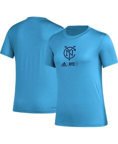 Женская голубая футболка New York City FC AEROREADY Club Icon adidas, синий