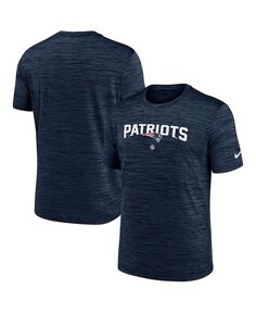 Мужская темно-синяя футболка New England Patriots Velocity Performance Nike, синий