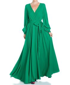 Женское платье макси LilyPad Meghan Los Angeles, зеленый