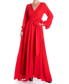 Женское платье макси LilyPad Meghan Los Angeles, цвет Cherry
