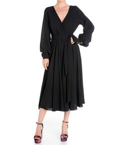 Женское платье миди LilyPad Meghan Los Angeles, цвет Black