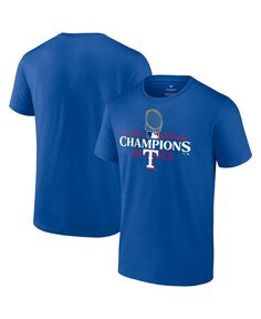 Мужская футболка с логотипом Royal Texas Rangers World Series Champions 2023 Fanatics, синий