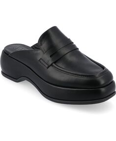 Женские туфли-мюли на платформе Antonina Tru Comfort из пенопласта Journee Collection, черный