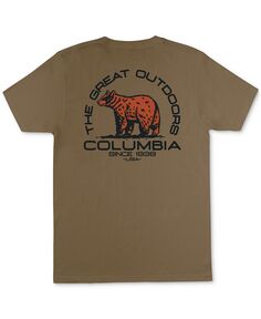 Мужская футболка с рисунком медведя Great Outdoors Columbia, тан/бежевый