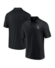 Мужская черная рубашка-поло с логотипом Colorado Rockies Winning Streak Fanatics, черный