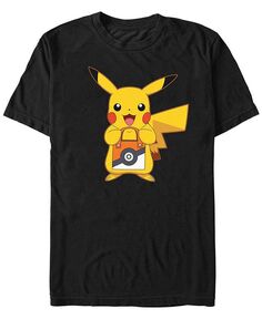 Мужская футболка с короткими рукавами Pokemon Pika Treat Fifth Sun, черный