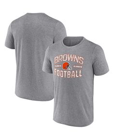 Мужская серая футболка с фирменным рисунком Cleveland Browns Want To Play Fanatics, серый
