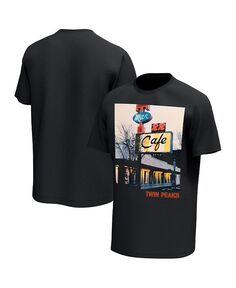 Мужская черная футболка с рисунком Twin Peaks Double R Diner Philcos, черный