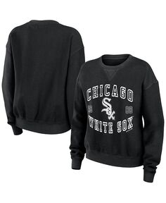 Женский черный рваный вельветовый пуловер Chicago White Sox в винтажном стиле свитшот WEAR by Erin Andrews, черный