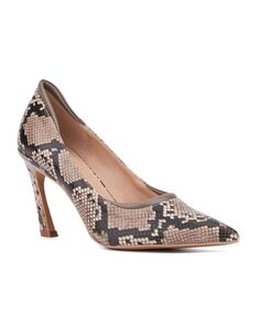 Женские туфли Kailynn — туфли-лодочки с заостренной текстурой New York &amp; Company, цвет Beige snake